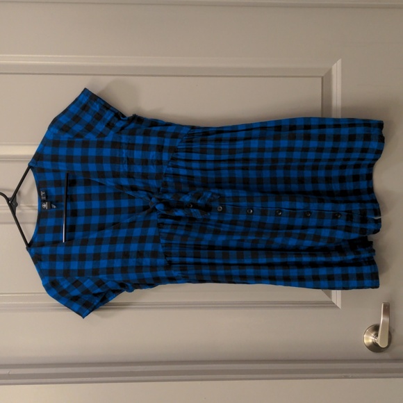 NWOT Volcom Buffalo Plaid Babydoll Dress - Picture 6 of 11